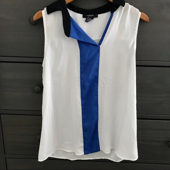 Alfani Sleeveless Color Block Top - Picture 1 of 4